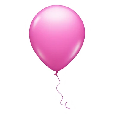 Pink 4 shaped balloon sticker