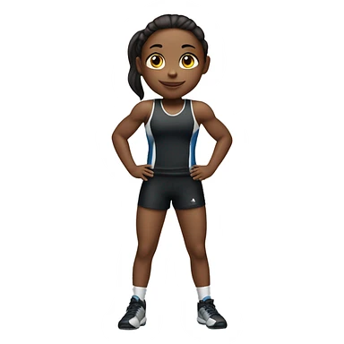 young girl athlete strong sticker