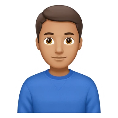 man in blue smart jumper and blue chinos sticker