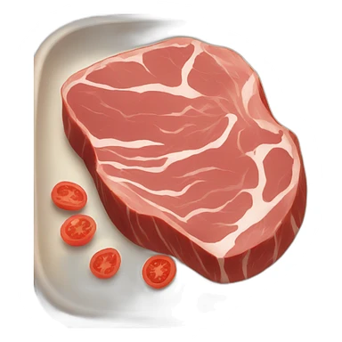 meat diet in a plate sticker