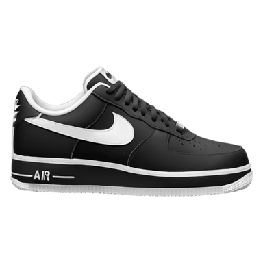 Nike Air Force 1 Full All Black OG Criminal Low Top Sneaker sticker