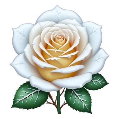 Snow rose sticker