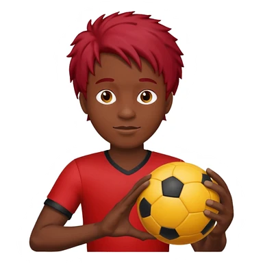 black man who play ball with red hair sticker