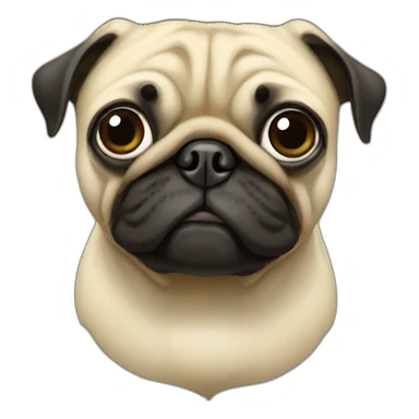 Pug with frog legs sticker