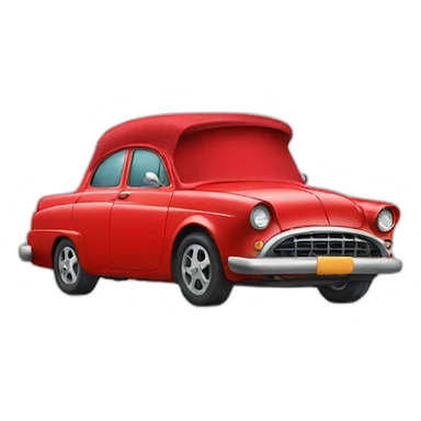 car wearing a red hat sticker