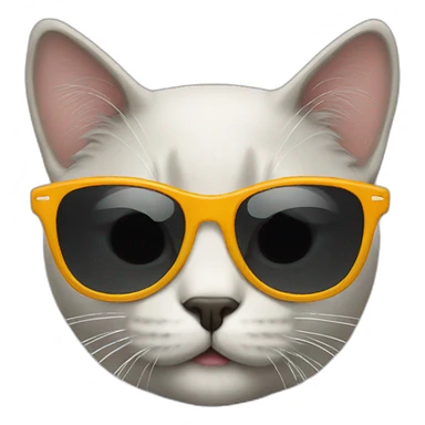 Cat wearing sunglass sticker