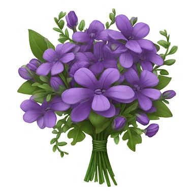 purple flower bouquet  sticker