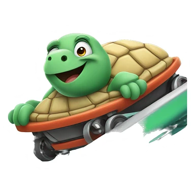 Turtle on a roller coaster  sticker