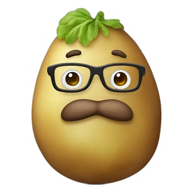 Nerdy Potato Man sticker