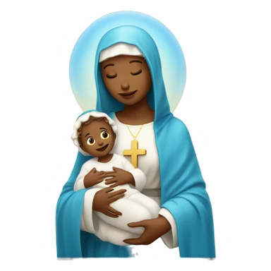 holy Mary with baby Jesus sticker