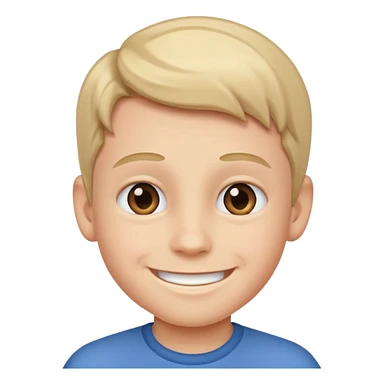 smiling male kid sticker