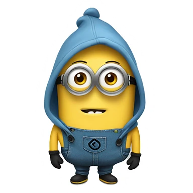 Minion wearing a hoodie sticker