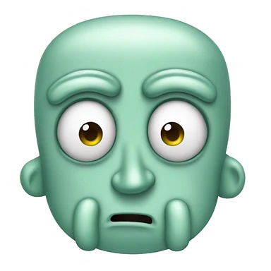 squidward with big nose sticker