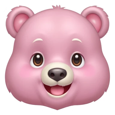 Beary  sparkling eyes, wide smile, rosy cheeks, joyful expression, pastel colors, soft lighting, kawaii anime style sticker