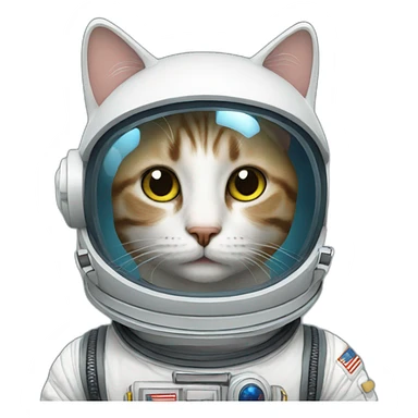 Cat with Space suit sticker