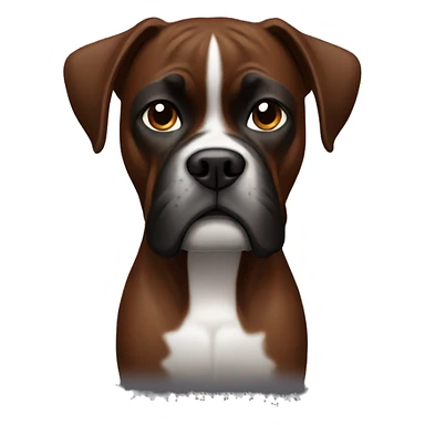 dark brown boxer dog sticker