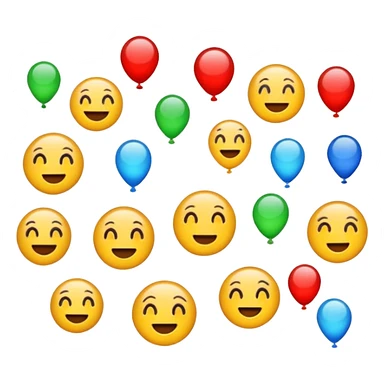 Erstell mir ein Emoji mit Konfetti  sticker