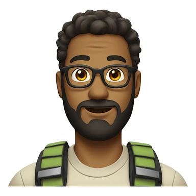 ghostbuster beard short hair sticker