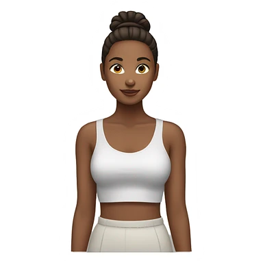 brunette girl with bun sticker