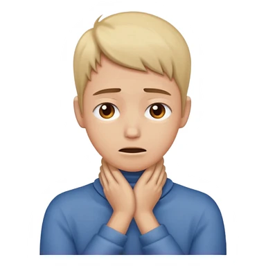 person with hands around neck sticker