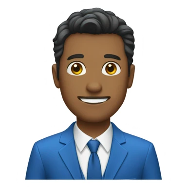 man wear blue suit sticker