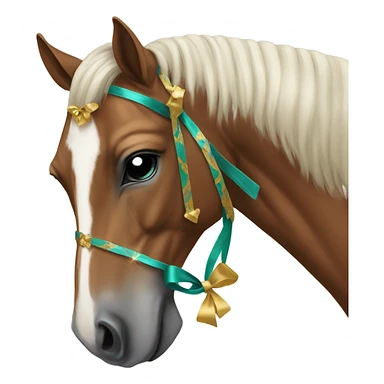 Horse wearing bow sticker