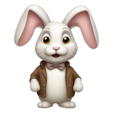 bunny who makes a notice sticker