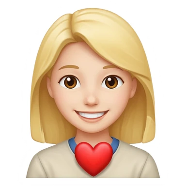 Smile for heart sticker