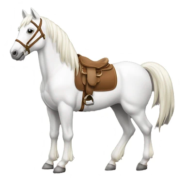 Caballo blanco sobre sus patas traseras sticker