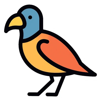 simple bird silhouette sticker