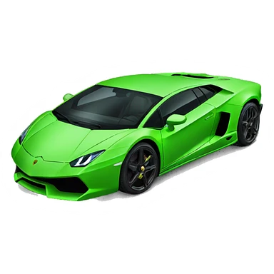 gréen neon lamborghini emoji sticker