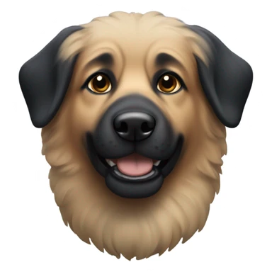 Shepherd dog with all black face  sticker