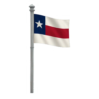 texas flag with flagpost sticker
