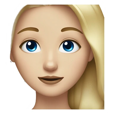 Blonde girl blue eyes with black cat sticker