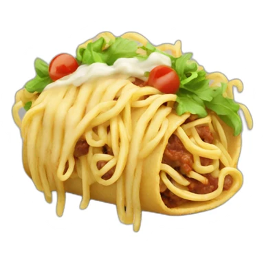 Spaghetti taco sticker