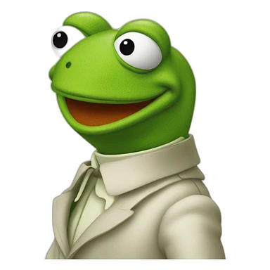 french kermit the frog sticker