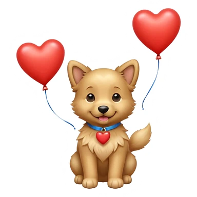 puppy in love sticker