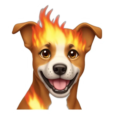 dog fire sticker