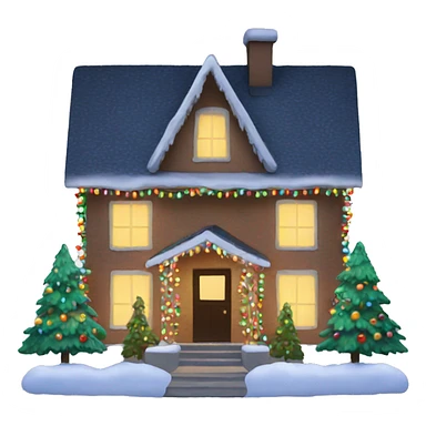 House with Christmas lights  sticker