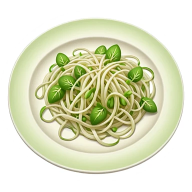 Bean sprouts laid on plate sticker