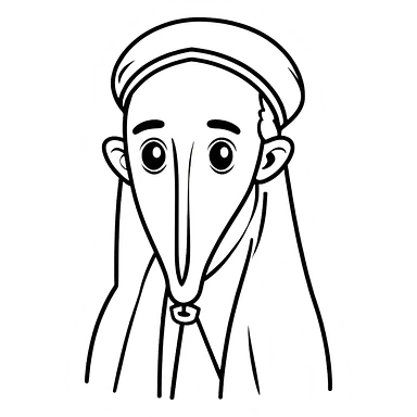 Jewish person long nose sticker