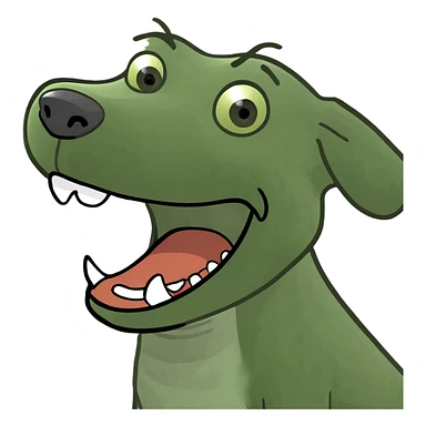 Perro riéndose sticker