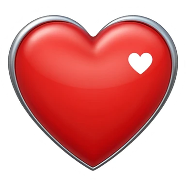 red heart emoji with silver barbs around it sticker