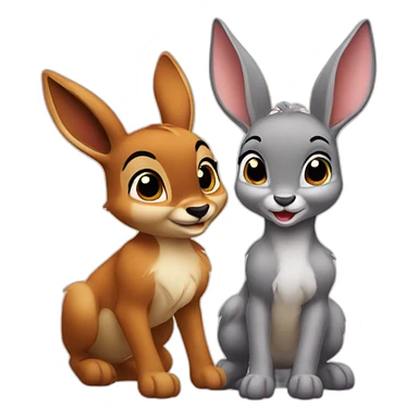 Bambi and thumper sticker