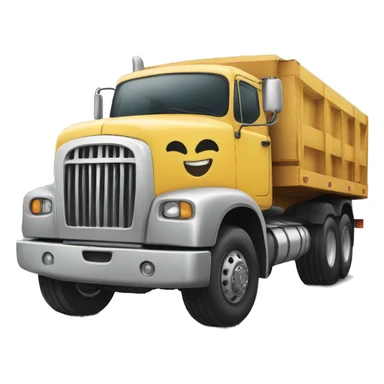 truck with happy face sticker