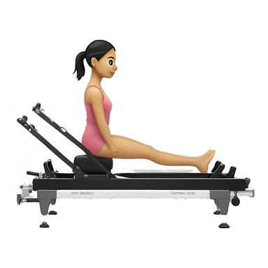 Filipina on pilates reformer  sticker