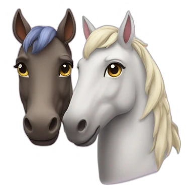 deux licornes sticker