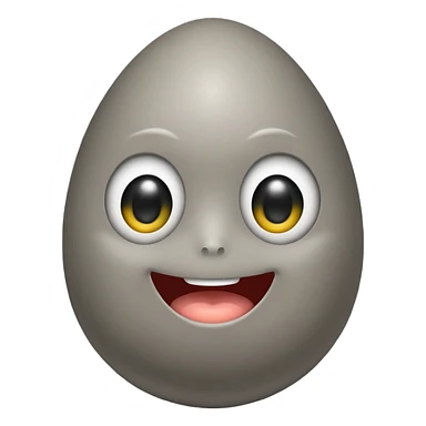a stone egg, has two eyes, cute sticker