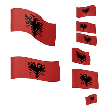 Albanian illyrian flag sticker