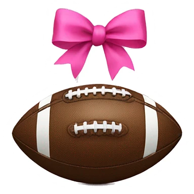 football with a pink bow sticker